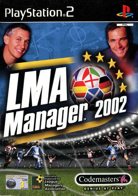 LMA Manager 2002 box art for Playstation 2